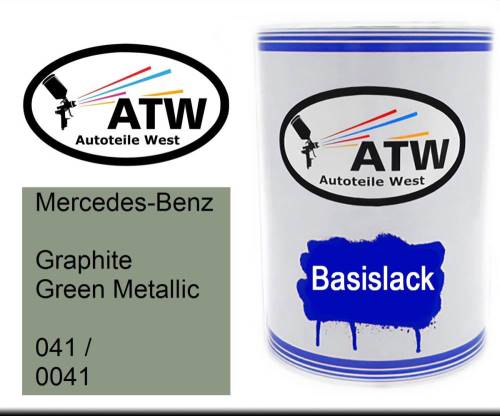 Mercedes-Benz, Graphite Green Metallic, 041 / 0041: 500ml Lackdose, von ATW Autoteile West.